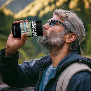 Mental Health 4 in 1 Can Cooler Tumbler Medicine For Happiness Cute Cat TS09 Print Your Wear