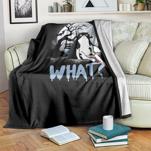 Halloween Cat Throw Blanket What Cat Murder Spooky Season TS09 Print Your Wear