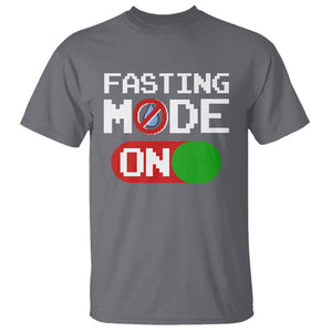Ramadan T Shirt Fasting Mode On Weight Loss No Water TS09 Charcoal Printyourwear