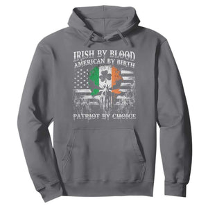Irish American Hoodie Irish By Blood American By Birth Patriot By Choice TS09 Charcoal Print Your Wear
