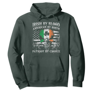 Irish American Hoodie Irish By Blood American By Birth Patriot By Choice TS09 Dark Forest Green Print Your Wear