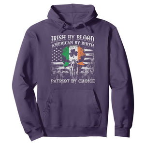 Irish American Hoodie Irish By Blood American By Birth Patriot By Choice TS09 Purple Print Your Wear