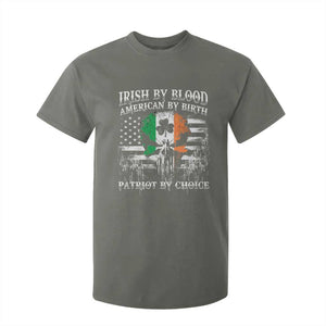 Irish American T Shirt For Kid Irish By Blood American By Birth Patriot By Choice TS09 Military Green Print Your Wear