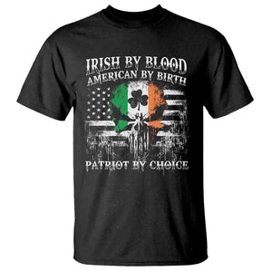 Irish American T Shirt Irish By Blood American By Birth Patriot By Choice TS09 Black Print Your Wear