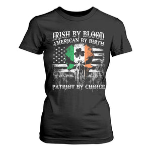 Irish American T Shirt For Women Irish By Blood American By Birth Patriot By Choice TS09 Black Print Your Wear