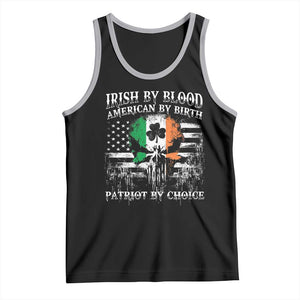 Irish American Tank Top Irish By Blood American By Birth Patriot By Choice TS09 Black Athletic Heather Print Your Wear
