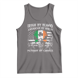 Irish American Tank Top Irish By Blood American By Birth Patriot By Choice TS09 Deep Heather Print Your Wear