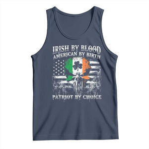 Irish American Tank Top Irish By Blood American By Birth Patriot By Choice TS09 Navy Print Your Wear