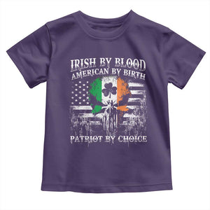Irish American Toddler T Shirt Irish By Blood American By Birth Patriot By Choice TS09 Purple Print Your Wear