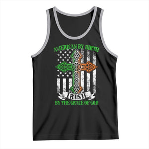 American By Birth Irish By The Grace Of God Tank Top TS09 Black Athletic Heather Print Your Wear