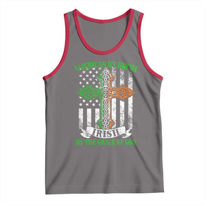 American By Birth Irish By The Grace Of God Tank Top TS09 Deep Heather Red Print Your Wear