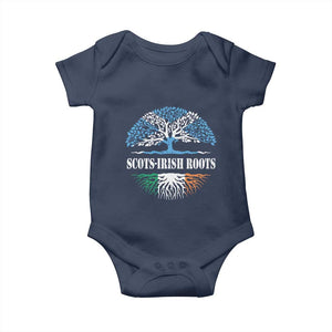 Scots-Irish Roots Baby Onesie Ulster Scots Ireland Scotland TS09 Navy Print Your Wear