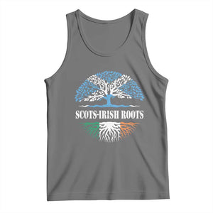 Scots-Irish Roots Tank Top Ulster Scots Ireland Scotland TS09 Black Heather Print Your Wear