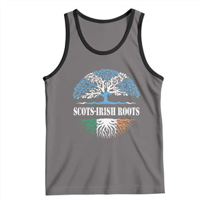 Scots-Irish Roots Tank Top Ulster Scots Ireland Scotland TS09 Deep Heather Black Print Your Wear