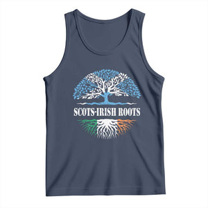Scots-Irish Roots Tank Top Ulster Scots Ireland Scotland TS09 Navy Print Your Wear