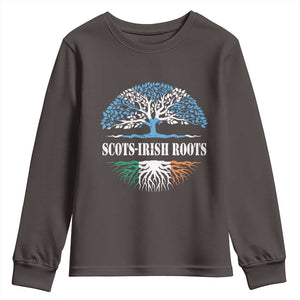 Scots-Irish Roots Youth Sweatshirt Ulster Scots Ireland Scotland TS09 Dark Chocolate Print Your Wear