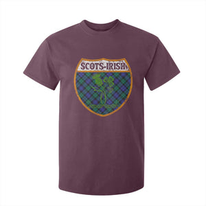 Scots-Irish Pride T Shirt For Kid Shamrock Ulster Scots Scotch Irish Shamrock Thistle TS09 Maroon Print Your Wear