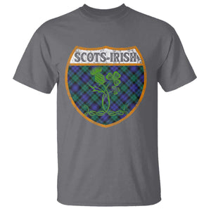 Scots-Irish Pride T Shirt Shamrock Ulster Scots Scotch Irish Shamrock Thistle TS09 Charcoal Print Your Wear