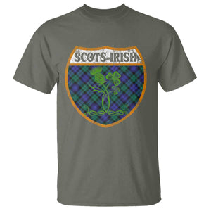 Scots-Irish Pride T Shirt Shamrock Ulster Scots Scotch Irish Shamrock Thistle TS09 Military Green Print Your Wear