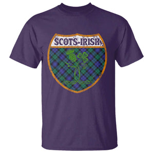 Scots-Irish Pride T Shirt Shamrock Ulster Scots Scotch Irish Shamrock Thistle TS09 Purple Print Your Wear