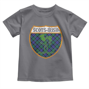 Scots-Irish Pride Toddler T Shirt Shamrock Ulster Scots Scotch Irish Shamrock Thistle TS09 Charcoal Print Your Wear