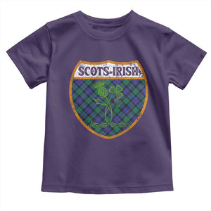 Scots-Irish Pride Toddler T Shirt Shamrock Ulster Scots Scotch Irish Shamrock Thistle TS09 Purple Print Your Wear