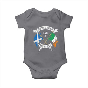 Funny Scots-Irish Pride Baby Onesie Mostly Scottish Wee Bit Irish TS09 Charcoal Print Your Wear