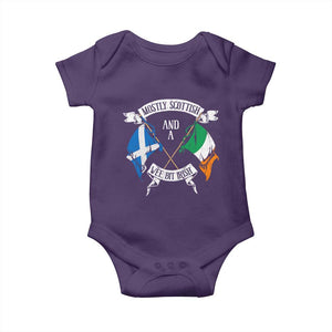 Funny Scots-Irish Pride Baby Onesie Mostly Scottish Wee Bit Irish TS09 Purple Print Your Wear