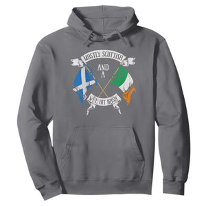 Funny Scots-Irish Pride Hoodie Mostly Scottish Wee Bit Irish TS09 Charcoal Print Your Wear