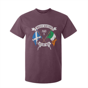 Funny Scots-Irish Pride T Shirt For Kid Mostly Scottish Wee Bit Irish TS09 Maroon Print Your Wear