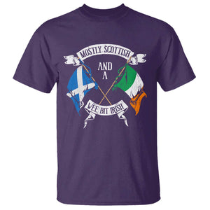 Funny Scots-Irish Pride T Shirt Mostly Scottish Wee Bit Irish TS09 Purple Print Your Wear