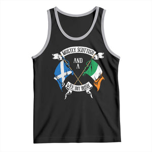 Funny Scots-Irish Pride Tank Top Mostly Scottish Wee Bit Irish TS09 Black Athletic Heather Print Your Wear