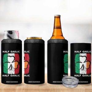 Irish Italian Pride 4 in 1 Can Cooler Tumbler Half Gaelic Half Garlic Shamrock Ireland Italy Flag TS09 Print Your Wear