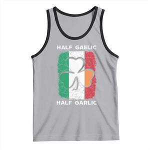 Irish Italian Pride Tank Top Half Gaelic Half Garlic Shamrock Ireland Italy Flag TS09 Athletic Heather Black Print Your Wear