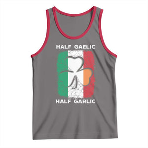 Irish Italian Pride Tank Top Half Gaelic Half Garlic Shamrock Ireland Italy Flag TS09 Deep Heather Red Print Your Wear
