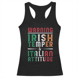 Funny Irish Temper Italian Attitude Racerback Tank Top TS09 Black Print Your Wear