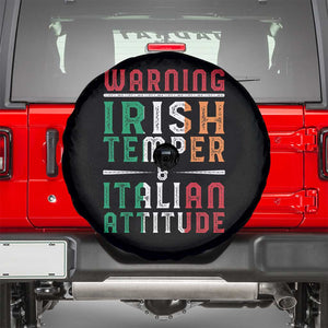 Funny Irish Temper Italian Attitude Spare Tire Cover TS09 Black Print Your Wear