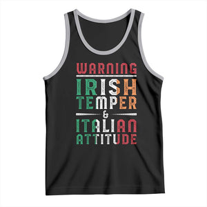 Funny Irish Temper Italian Attitude Tank Top TS09 Black Athletic Heather Print Your Wear
