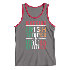 Funny Irish Temper Italian Attitude Tank Top TS09 Deep Heather Red Print Your Wear