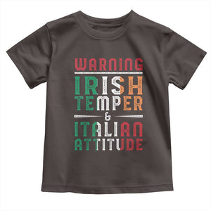Funny Irish Temper Italian Attitude Toddler T Shirt TS09 Dark Chocolate Print Your Wear