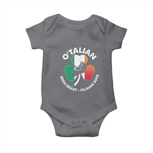 Italian Irish O'talian St. Patrick's Day Baby Onesie TS09 Charcoal Print Your Wear