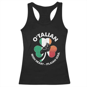 Italian Irish O'talian St. Patrick's Day Racerback Tank Top TS09 Black Print Your Wear
