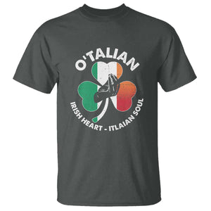 Italian Irish O'talian St. Patrick's Day T Shirt TS09 Dark Heather Print Your Wear
