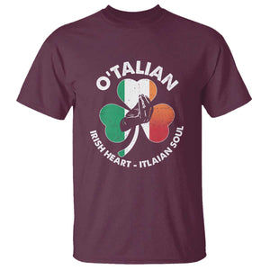 Italian Irish O'talian St. Patrick's Day T Shirt TS09 Maroon Print Your Wear