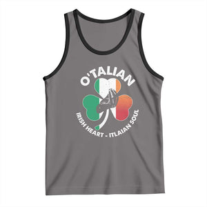 Italian Irish O'talian St. Patrick's Day Tank Top TS09 Deep Heather Black Print Your Wear