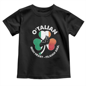 Italian Irish O'talian St. Patrick's Day Toddler T Shirt TS09 Black Print Your Wear