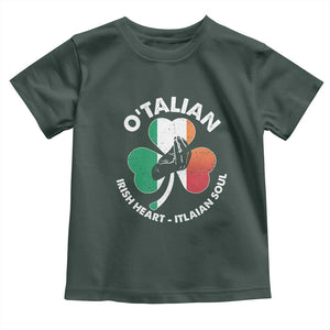 Italian Irish O'talian St. Patrick's Day Toddler T Shirt TS09 Dark Forest Green Print Your Wear