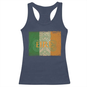 Eire Irish Pride Racerback Tank Top Celtic Shamrock Ireland Flag TS09 Navy Print Your Wear