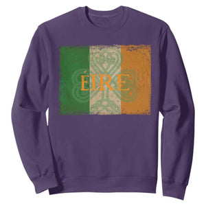 Eire Irish Pride Sweatshirt Celtic Shamrock Ireland Flag TS09 Purple Print Your Wear