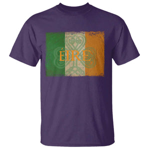 Eire Irish Pride T Shirt Celtic Shamrock Ireland Flag TS09 Purple Print Your Wear